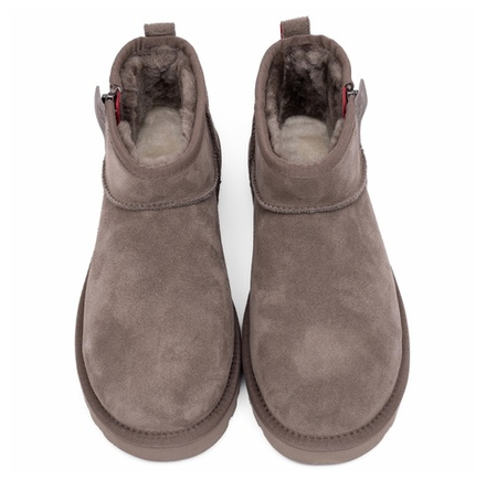 Ugg Mens Classic Ultra Mini Zip Boot Smoke