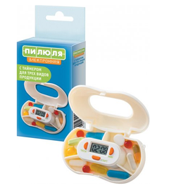 Таблетница электронная с таймером, 3 отделения, Пилюля