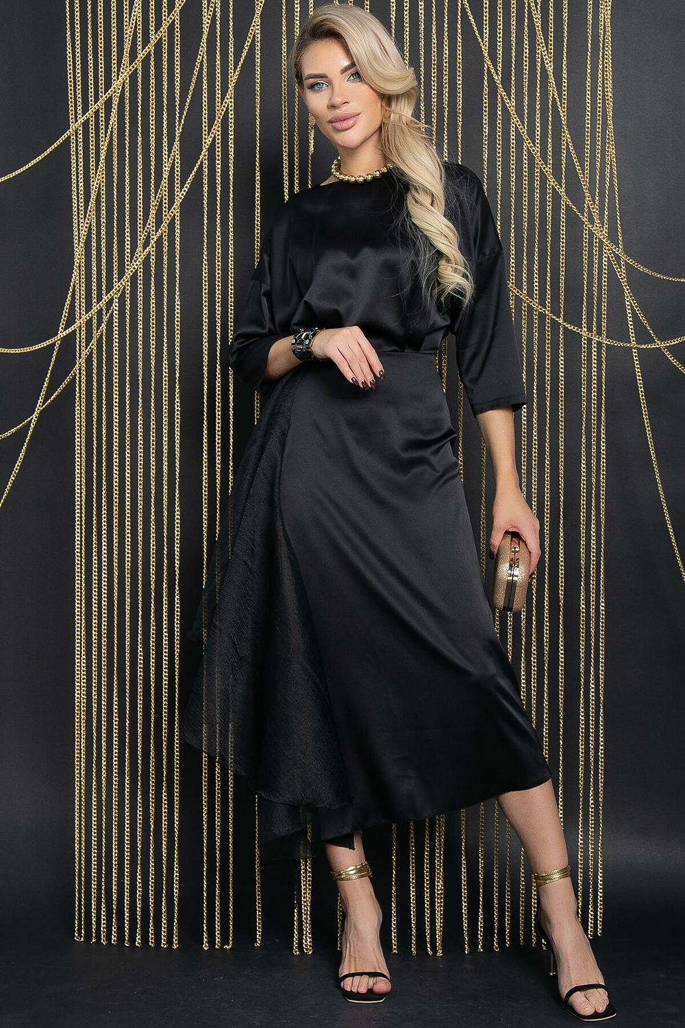 Платье вечернее Дерзкая элегантность (черное) П14470-7М LT Collection