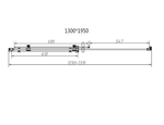 Душевой уголок Como-N VSR-4CN9013CGB, 1300*900, черный, стекло тонированное, , шт