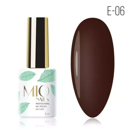 Гель-лак MIO NAILS E-06. Темный шоколад, 8мл