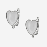 Швензы "Любимые", 16мм, перламутр, родирование