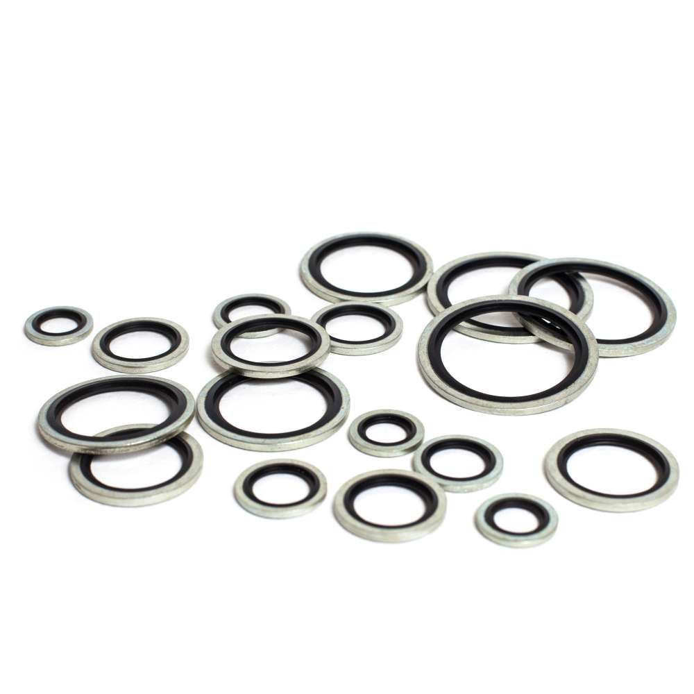 Набор колец уплотнительных 165 шт./ Шайбы резинометаллические