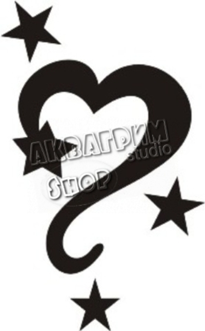 Трафарет для блеск тату "Звездочки