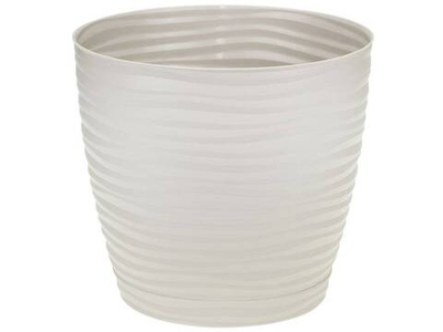 Кашпо Дюна 3л d180мм с поддоном, кремовый