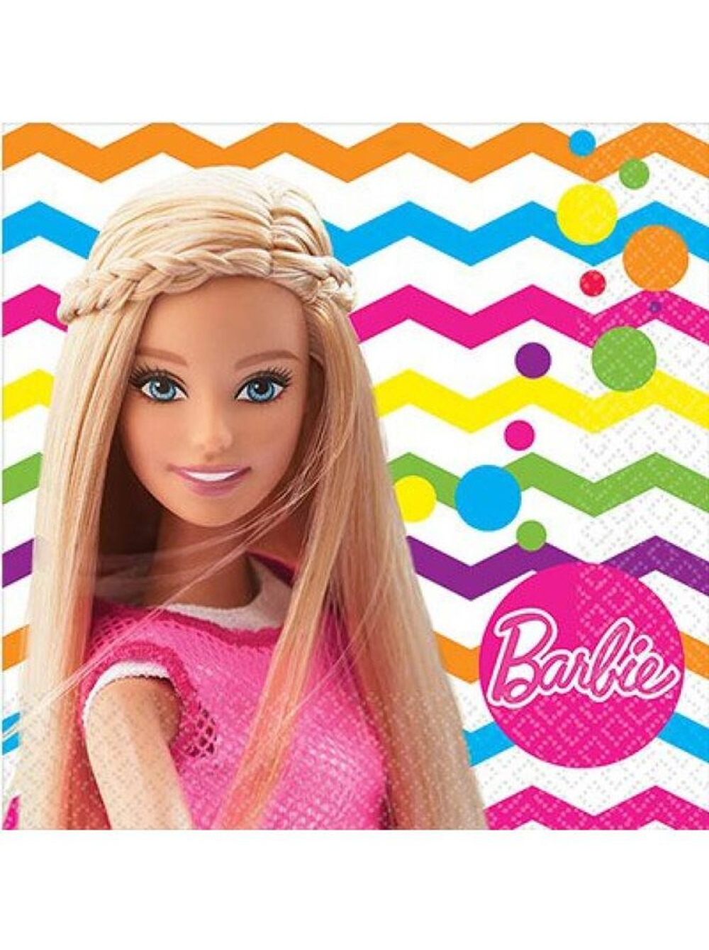 Салфетки "Барби" 16 шт 25 см