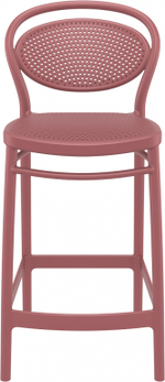 Стул пластиковый полубарный Siesta Contract Marcel Bar 65, марсала