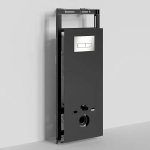 Инсталляция для унитаза WasserKraft Salm 27TLT.010.ME.BL.BN03 черная панель/кнопка никель