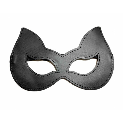 Двусторонняя красно-черная маска с ушками из эко-кожи БДСМ Арсенал 50004