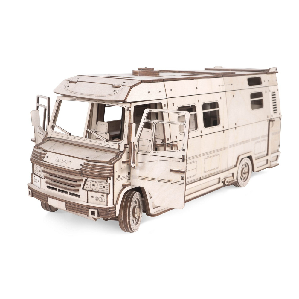 Деревянный конструктор Кукольный дом на колесах - Трейлер-дом "Пикник" (Lemmo)