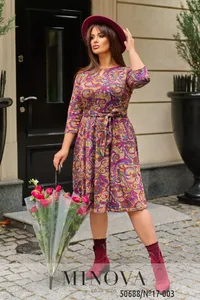 Платье 17-003-Коричневый Minova