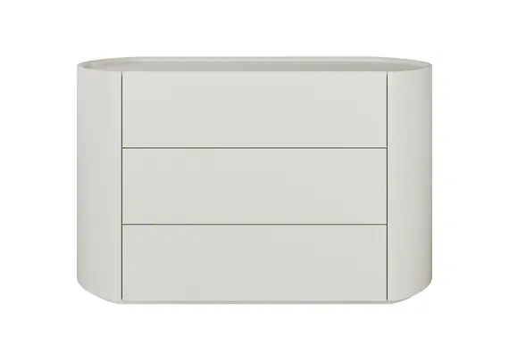 Комод Lagom 3 ящика ширина 120 см (молочный)