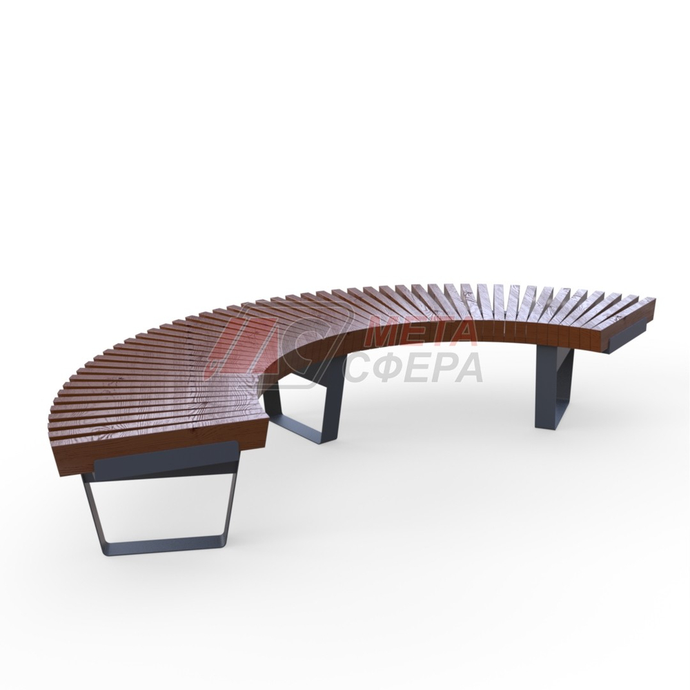 Лавка Rail Road 02 радиусная