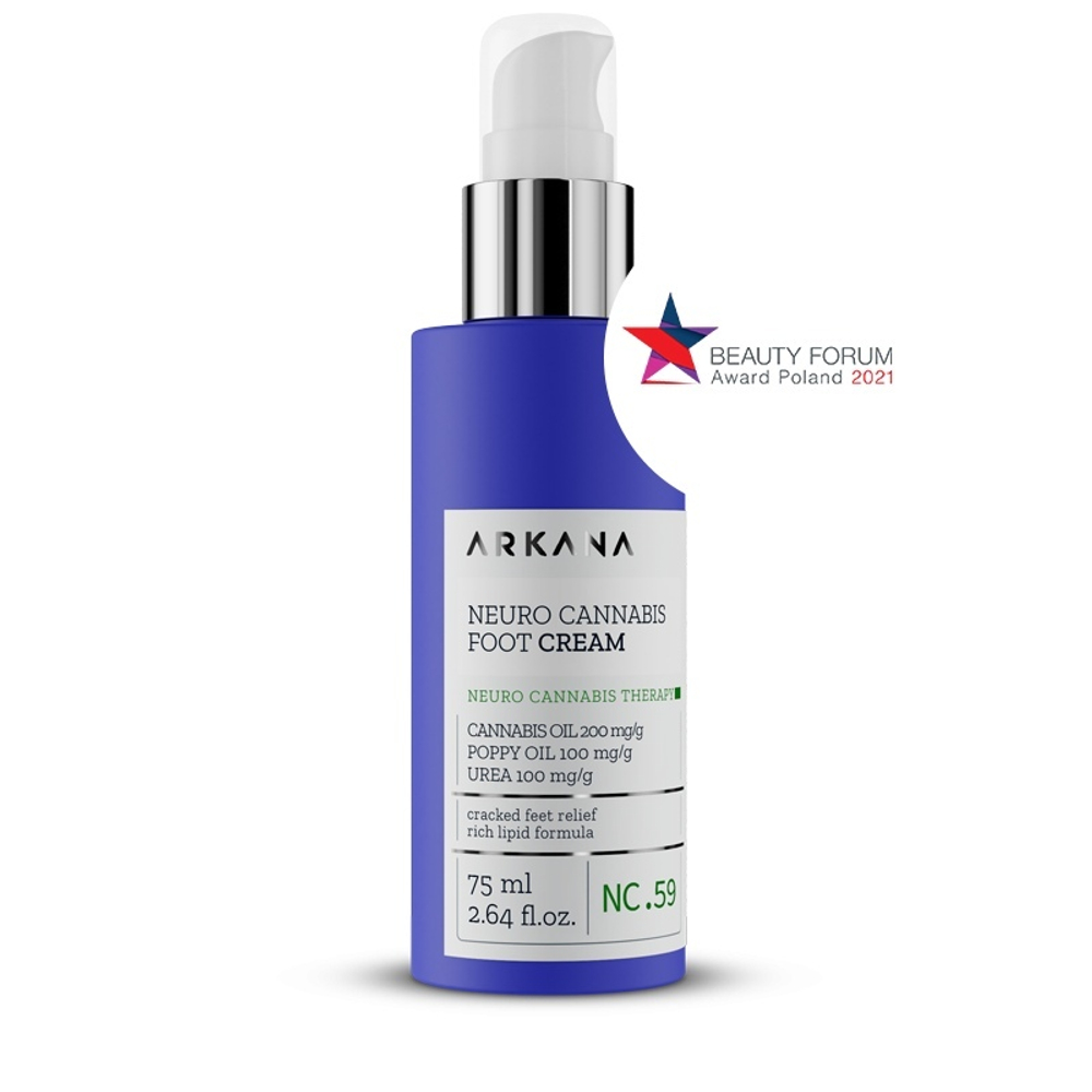 Купить крем для ног Arkana заживляющий Neuro Cannabis Foot Cream 75 мл