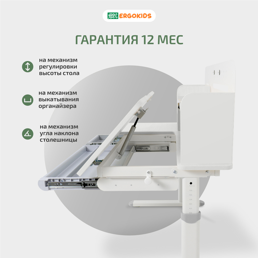 Письменный стол для школьников Ergokids Bravo Max