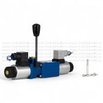 4WEMM6G6X/CG24N9Z4 - Гидрораспределитель золотниковый Ду6 с электрическим и ручным управлением от рычага, схема G (64), электроуправление G24, возврат - пружинный