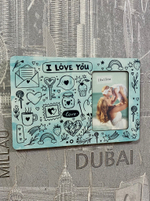 Фоторамка " I Love you" (бирюза)