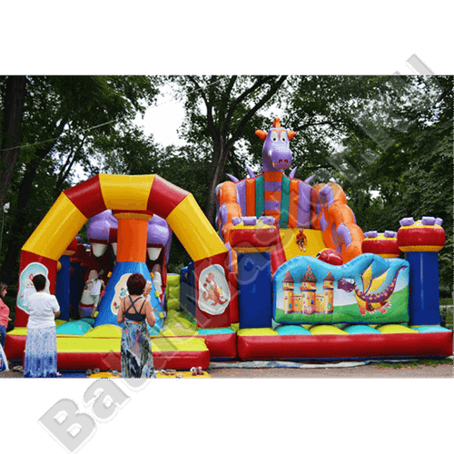 Большая надувная горка "Ящер 2"