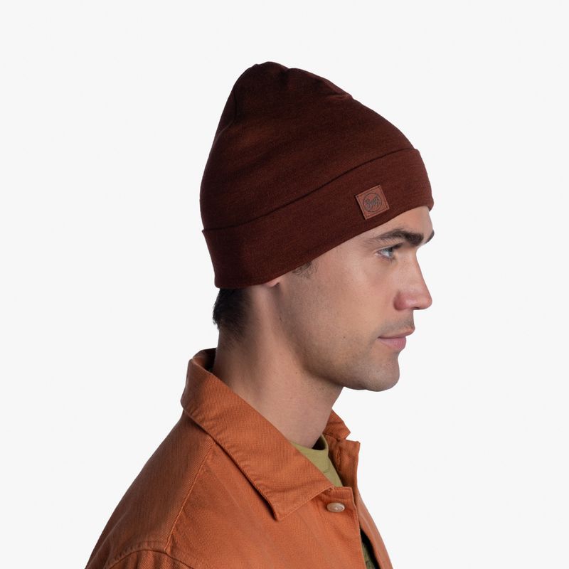 Теплая шерстяная шапка-бини Buff Hat Wool Heavyweight Sienna Фото 7