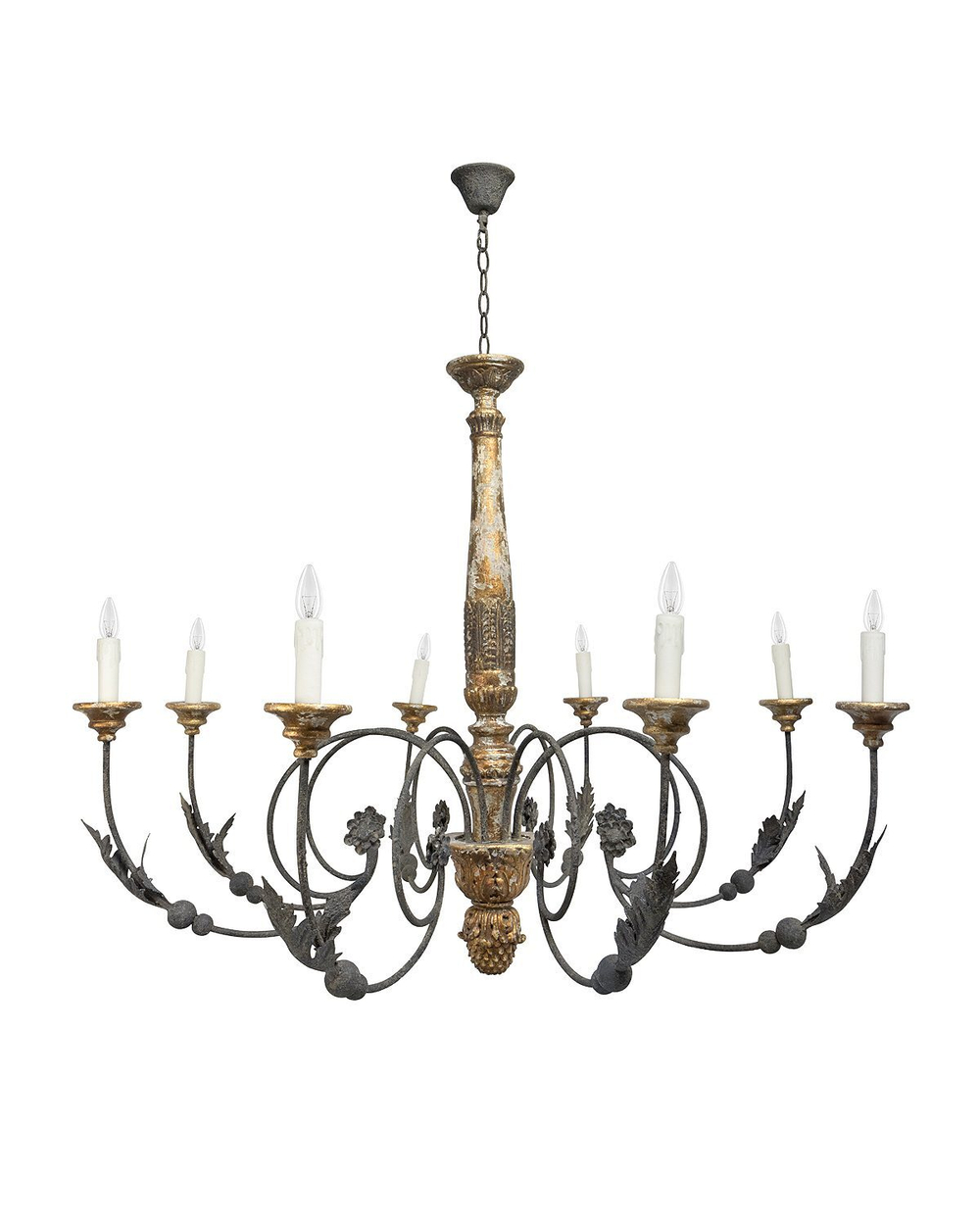 Антично-золотая люстра “Паулина”