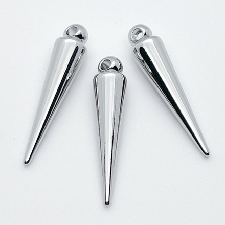 Подвеска Шип большой, цвет серебро (родий), размер 35*7,5 мм, цена за 1 шт