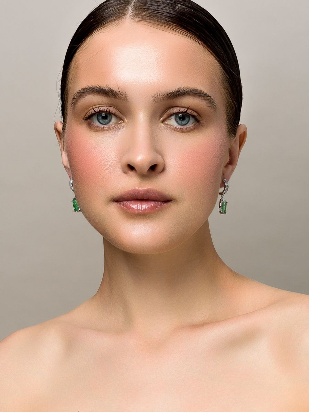 Серьги "Lollipops" Green Silver