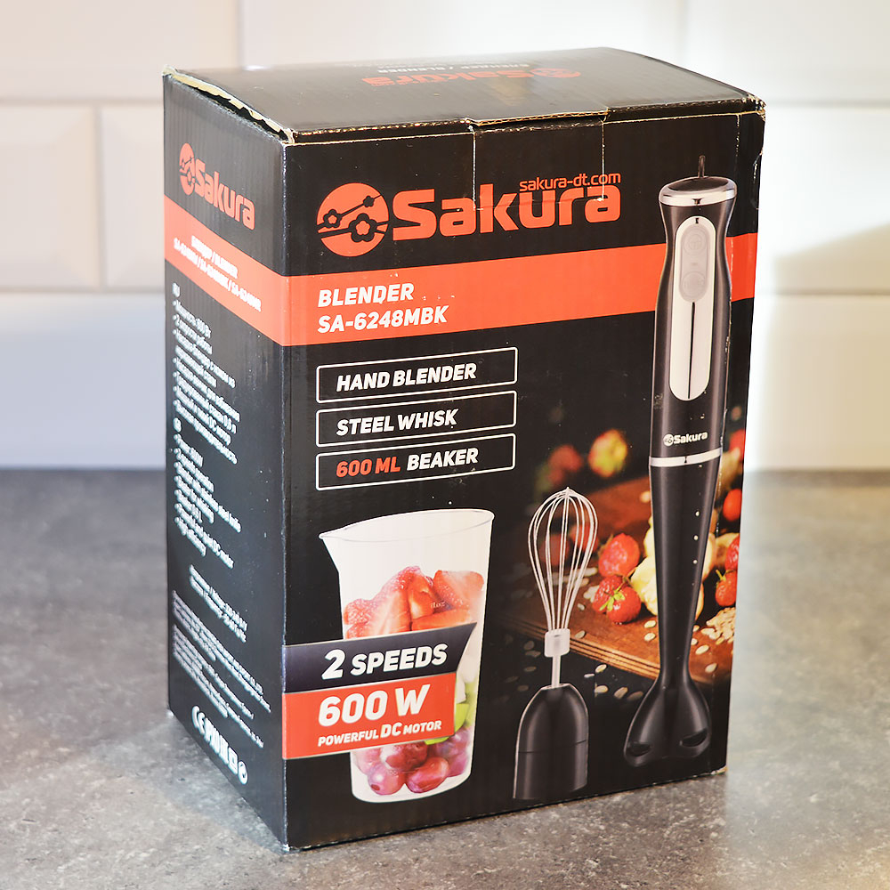 Блендерный набор SA-6248MR 600Вт 2 скорости, DC мотор, венчик, стакан 0,6л, цвет красный