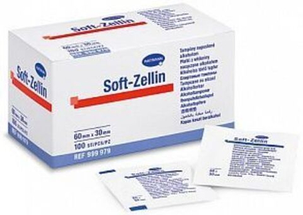 SOFT-ZELLIN - Спиртовые тампоны: 60 х 30 мм; 100 шт.