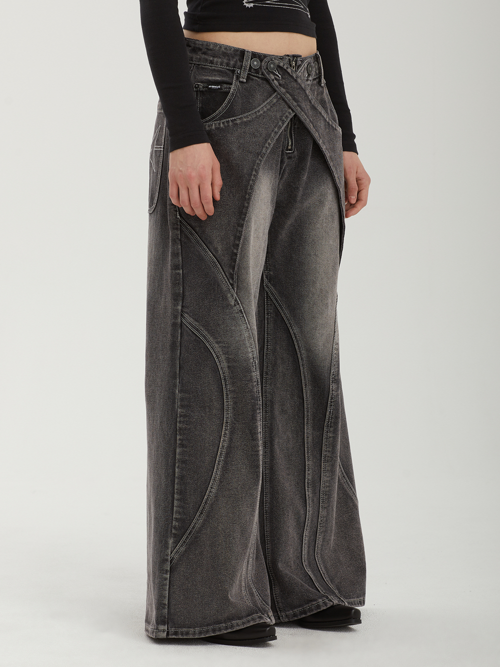 Женские Джинсы Kim Black Baggy