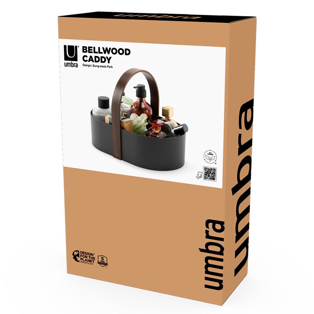 Органайзер Bellwood Caddy, 30х23 см, черный/орех