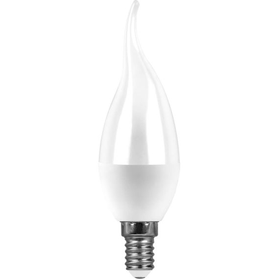 Лампа светодиодная Feron E14 7W 4000K Свеча на ветру Матовая LB-97 25761