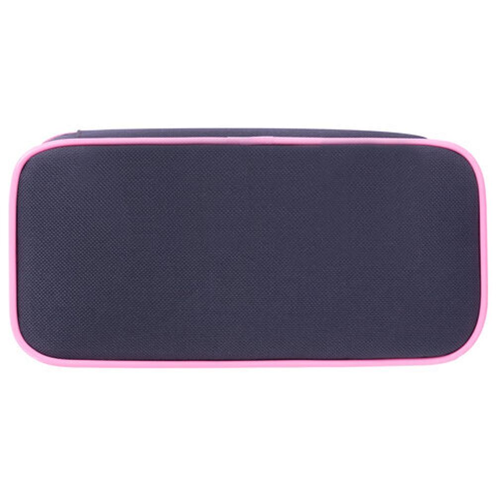 Пенал-косметичка BRAUBERG, 1 отделение, 2 кармана, органайзер, полиэстер, 21x10x5 см, серо-розовый, 270846