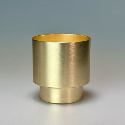 Золотистый металлический подсвечник 450мл