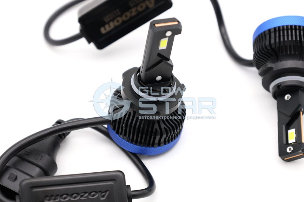 Светодиодные лампы головного света Aozoom P5-HB3/HB4 (9005/9006) с радиатором, 12V, 35W, 6000K, чип Korea WT35