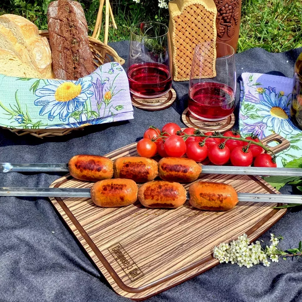 Подставка под кружку Бирдекель 9.5x9.5см ComposeEat Fashion зебрано натуральный