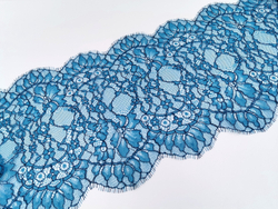 Кружево, шантильи, бирюза, купон (1,45м)