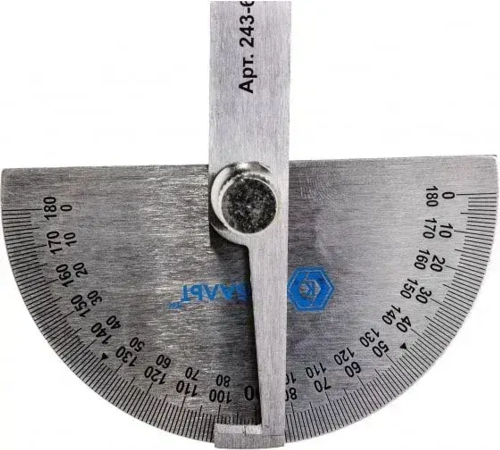 Угломер переставной КОБАЛЬТ с транспортиром, 150 мм