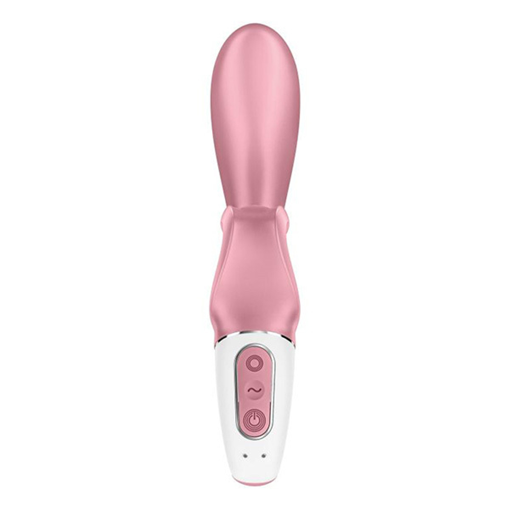 Розовый вибратор-кролик 21,2см Satisfyer Hug Me