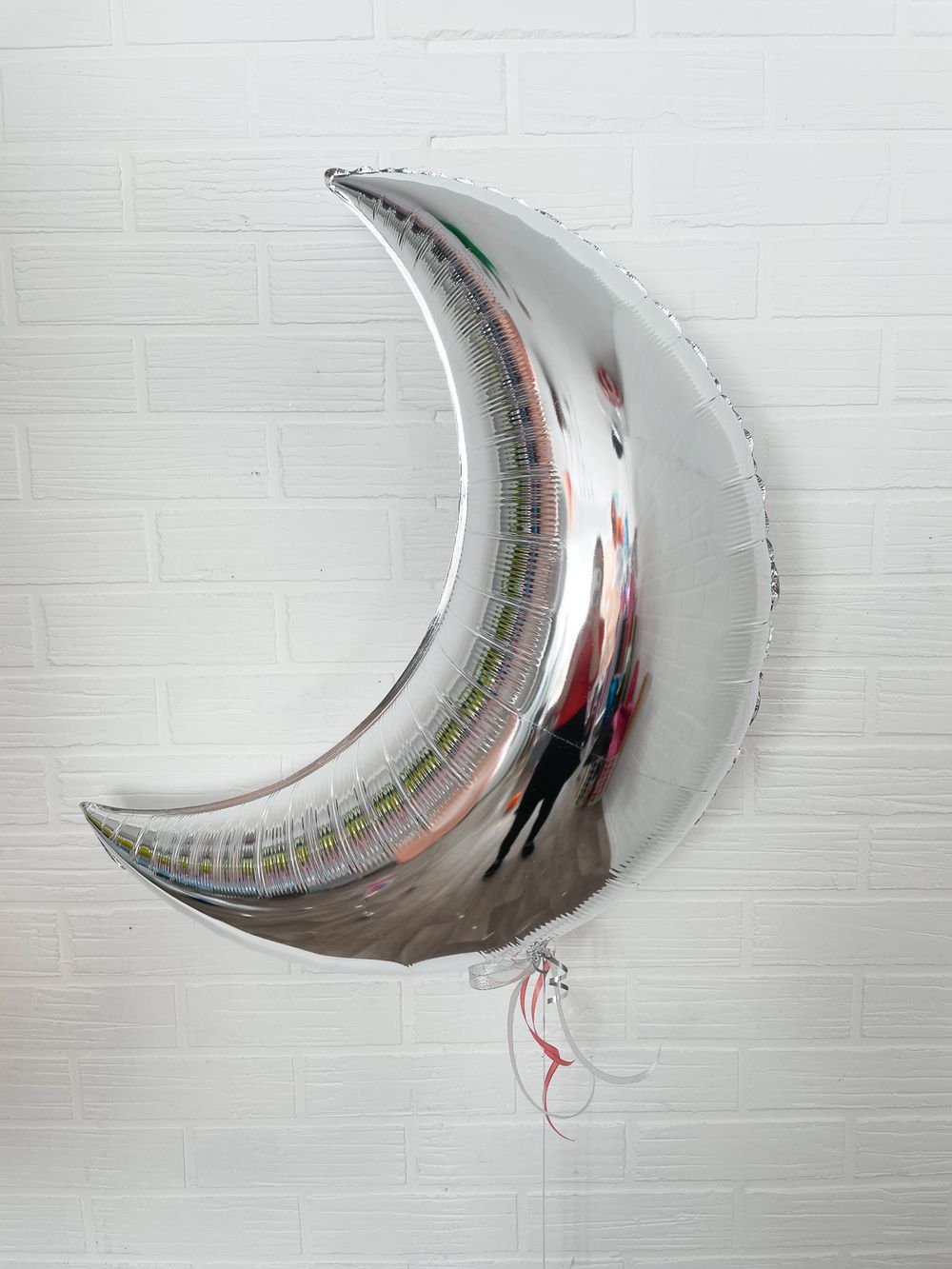 F Шар фигура Месяц серебро 36" (БГ-39)  Изображение4