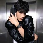 BENKEN Quartz Movement Stainless Steel Strap Watch Men"s Watches Black Dial