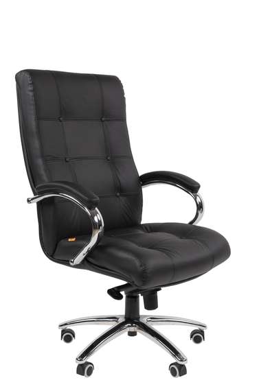 Офисное кресло Chairman 424 Россия нат.кожа/экокожа черная (мультиблок)