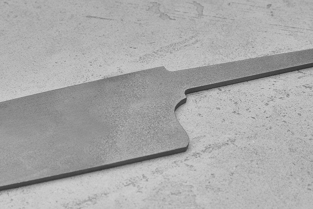 Заготовка для ножа, сталь M390 2,6мм. Модель "Аппарель ГШ210" с клинком 210мм, ТО 62-63HRC