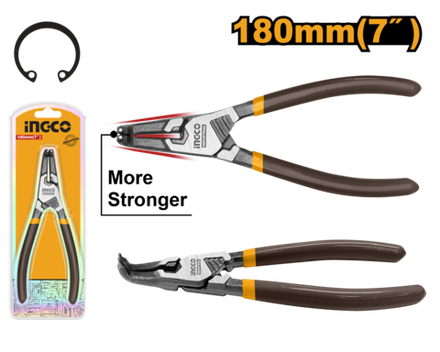 Съемник стопорных колец изогнутый INGCO HCCP261804 INDUSTRIAL 180 мм