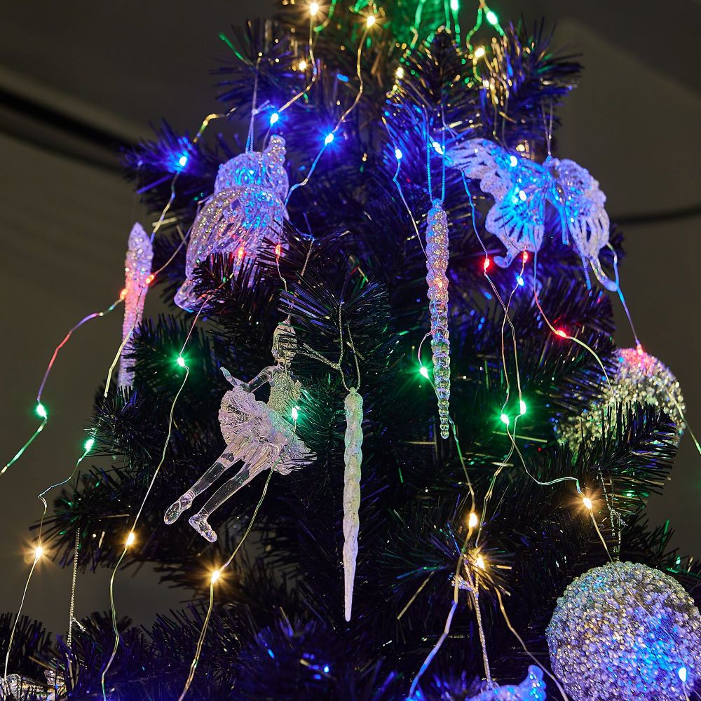 ULD-E0200-200-STA MULTI IP44 Гирлянда светодиодная Лучи росы. 2м. 10 нитей. 200 светодиодов. Разноцветный свет. Провод прозрачный. ТМ Uniel