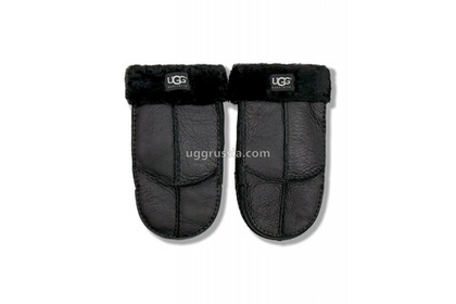 UGG Варежки Кожаные Мужские Черные