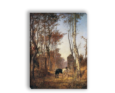 "В парке. Местечко Вёль в Нормандии", Поленов В. Д., картина для интерьера (репродукция)