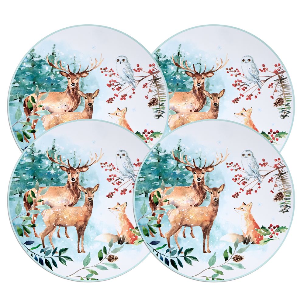 НАБОР ПОДСТАНОВОЧНЫХ САЛФЕТОК "ЗИМНЯЯ СКАЗКА" ИЗ 4 ШТ., ДИАМЕТР=38 СМ