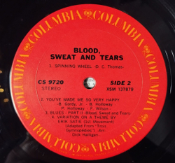 Винтажная виниловая пластинка LP Blood, Sweat And Tears Blood, Sweat And Tears (USA 1973)