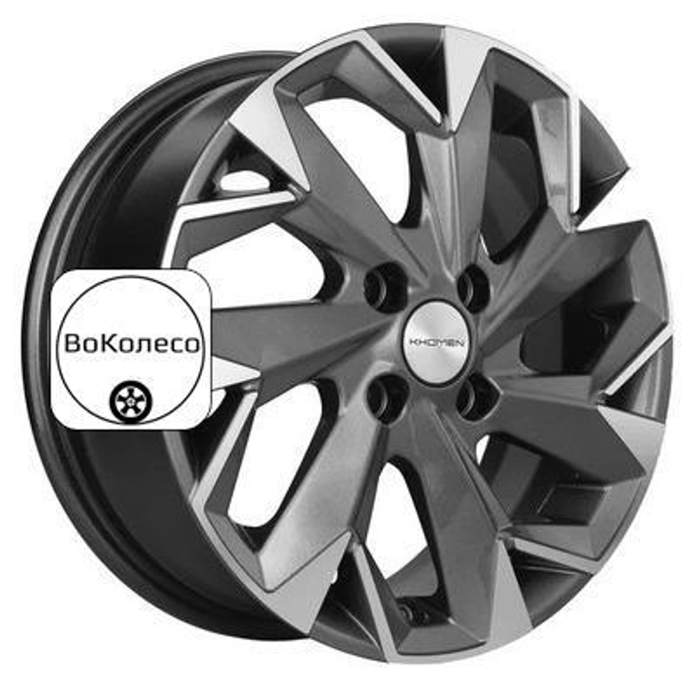5,5x14/4x100 ET43 D60,1 KHW1402 (Toyota Corolla) Gray-FP Khomen Wheels