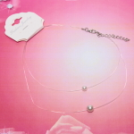 Подвеска двойная на шею на леске «Emerald - Жемчужинка», d-0.6мм